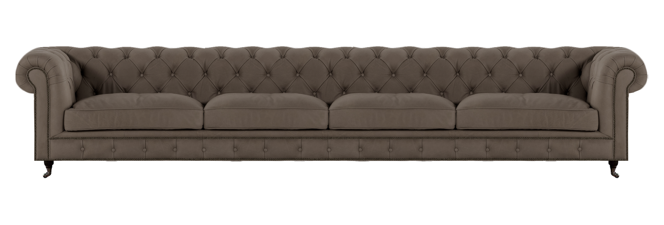 Stilvolle Graue Chesterfiled Couch Moderner Wohnzimmer Edler Viersitzer