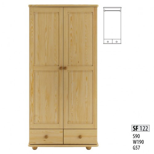 Holz Kleiderschrank Schrank Garderobe Schlafzimmer Vollholz Möbel Holz Schränke