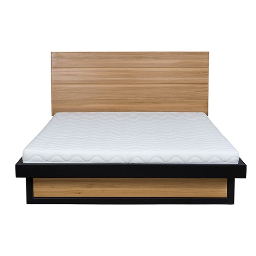 Loft Betten Holzbett Lattenrost Doppelbett Eiche Bett Ehebett Massive Holz Möbel
