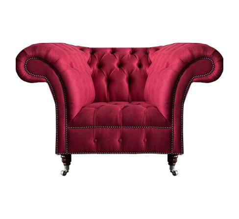 Chesterfield Sessel Rosa Designer Sitzmöbel Luxus Sitz Textil Wohnzimmer