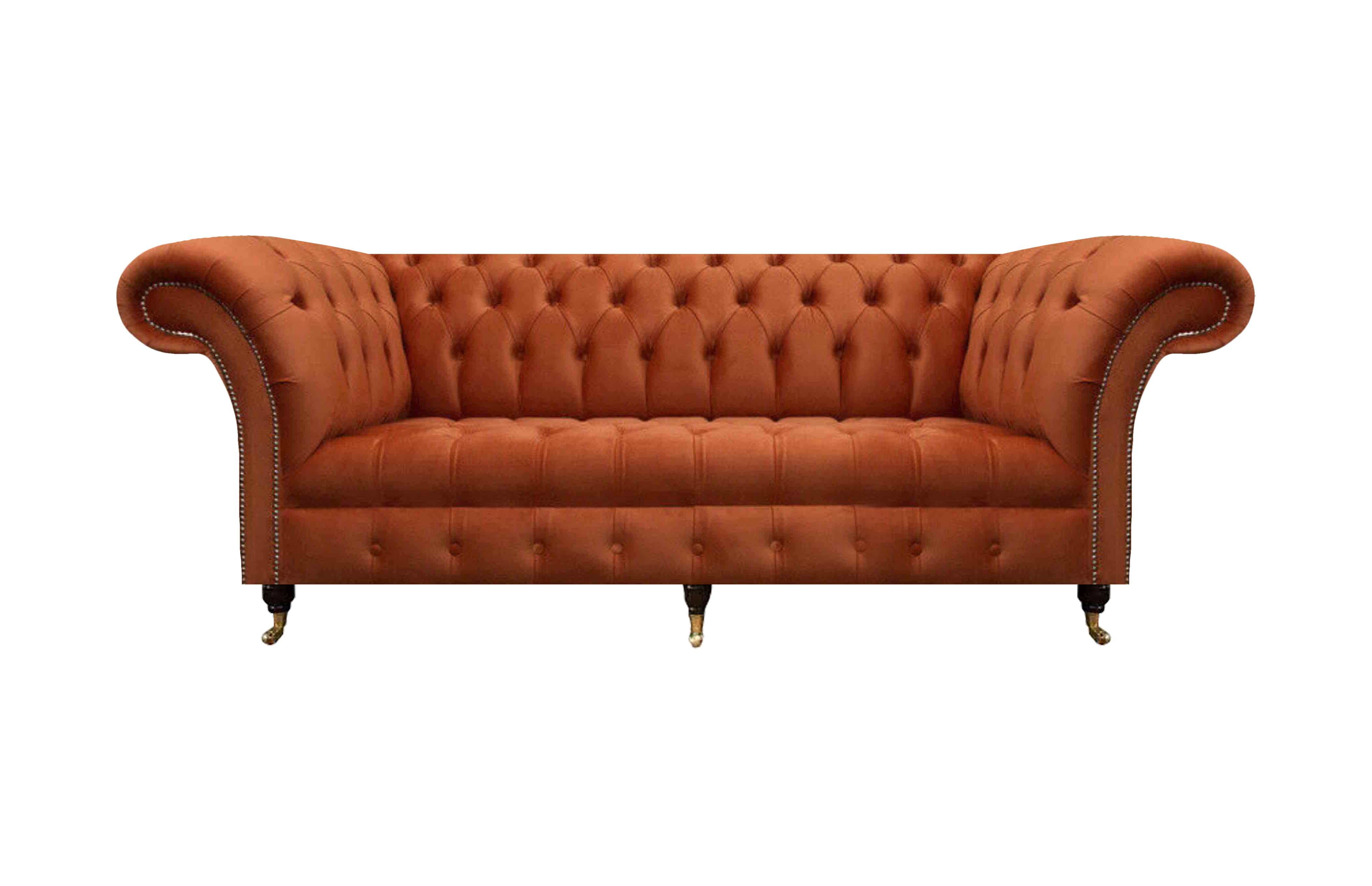 Braune Chesterfield Sitzcouch Modernes 3-Sitzer Sofa Luxus Sitzmöbel