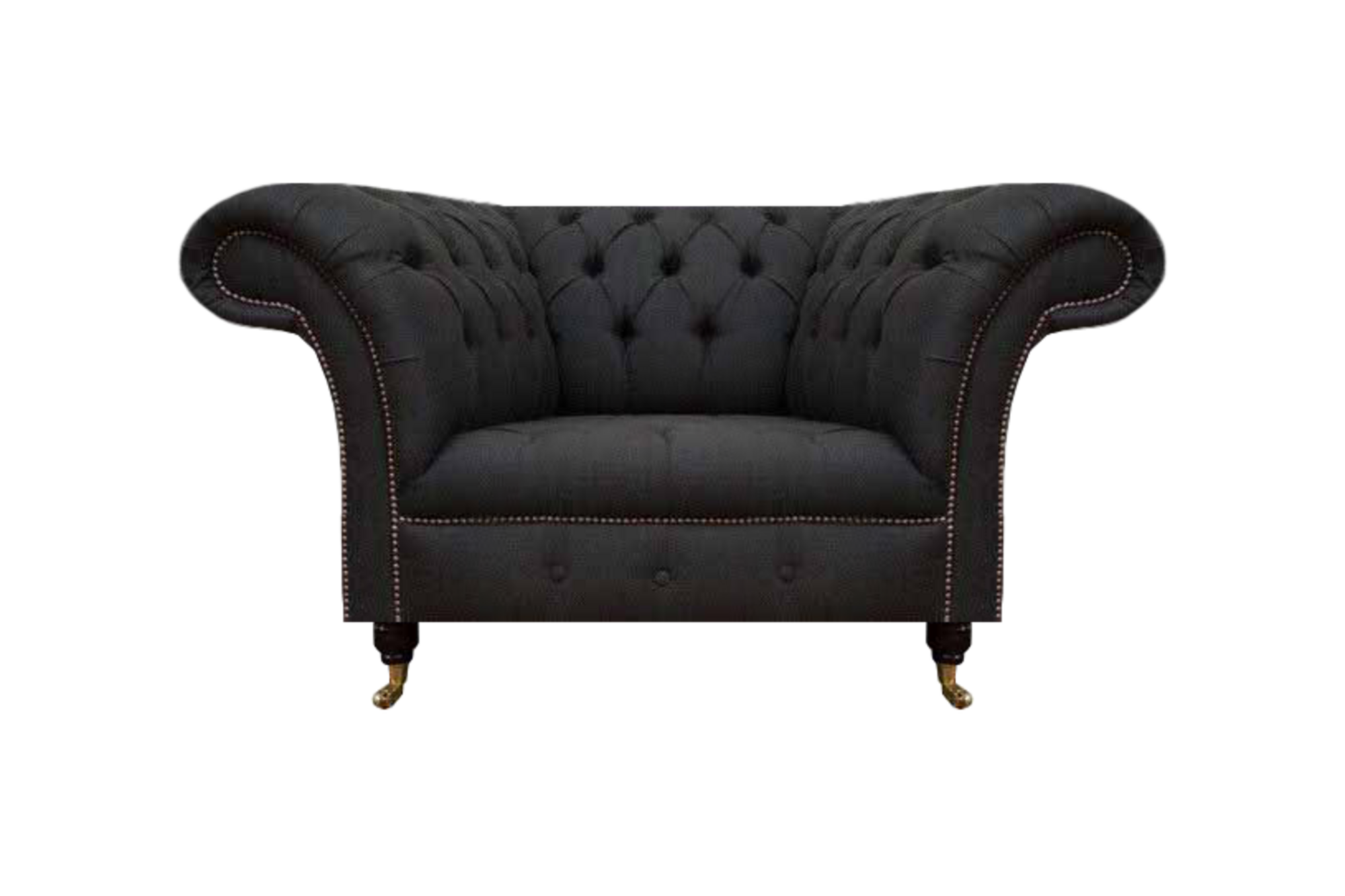 Schwarzer Chesterfield Sessel Designer Sitzmöbel Luxuriöser Einsitzer