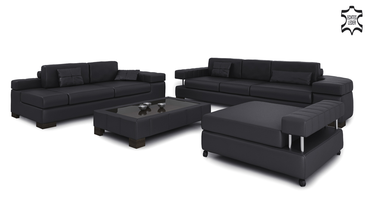 Multifunktion Sofagarnitur Ecksofa USB Design Sofa Couch Wohnlandschaft 3+2+1