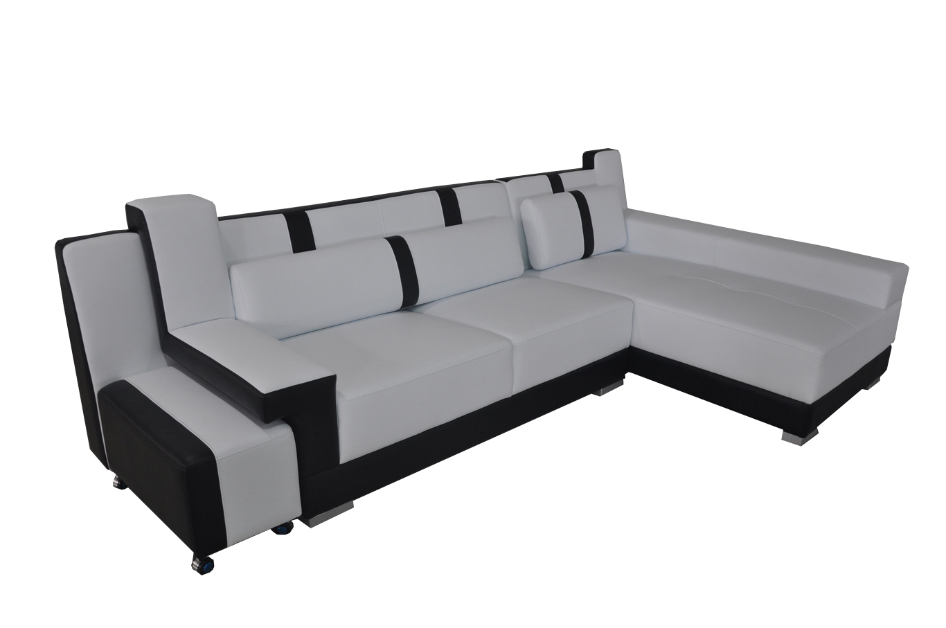 Eck Sofa + USB Couch Polster Eck Sitz Garnitur Wohnlandschaft LED L Form A1118C