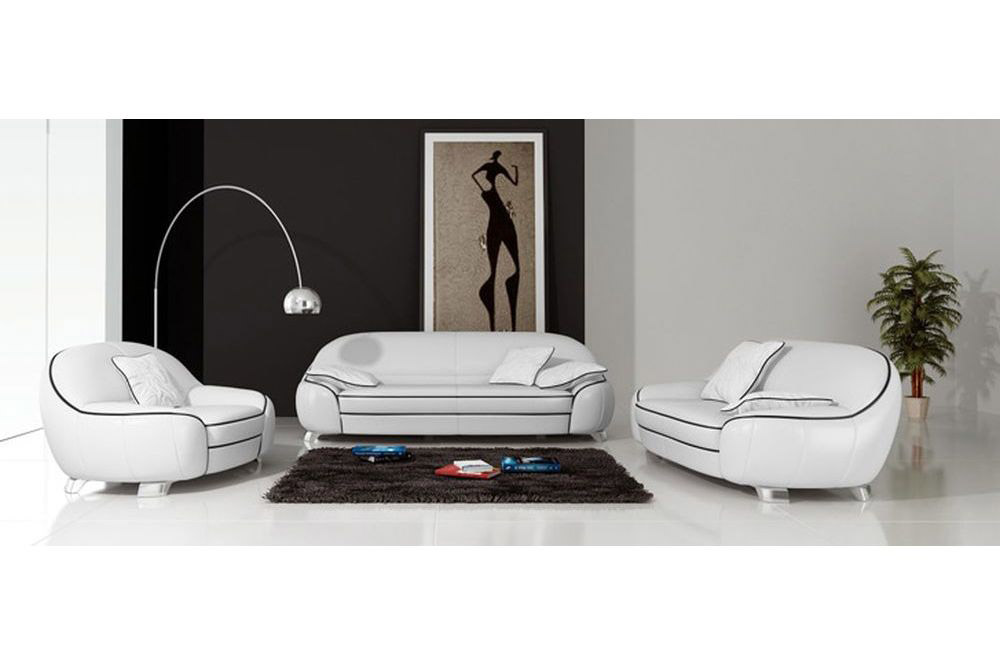 Sofagarnitur Couch Polster Sofa Set 3+2+1 Leder Couchen Sofas Komplett 2705