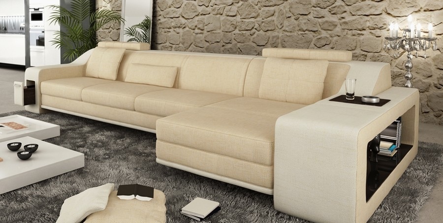 Design Ecksofa Sofa Couch Polster Sitz Eck Garnitur Sofas Leder Textil Themar BW