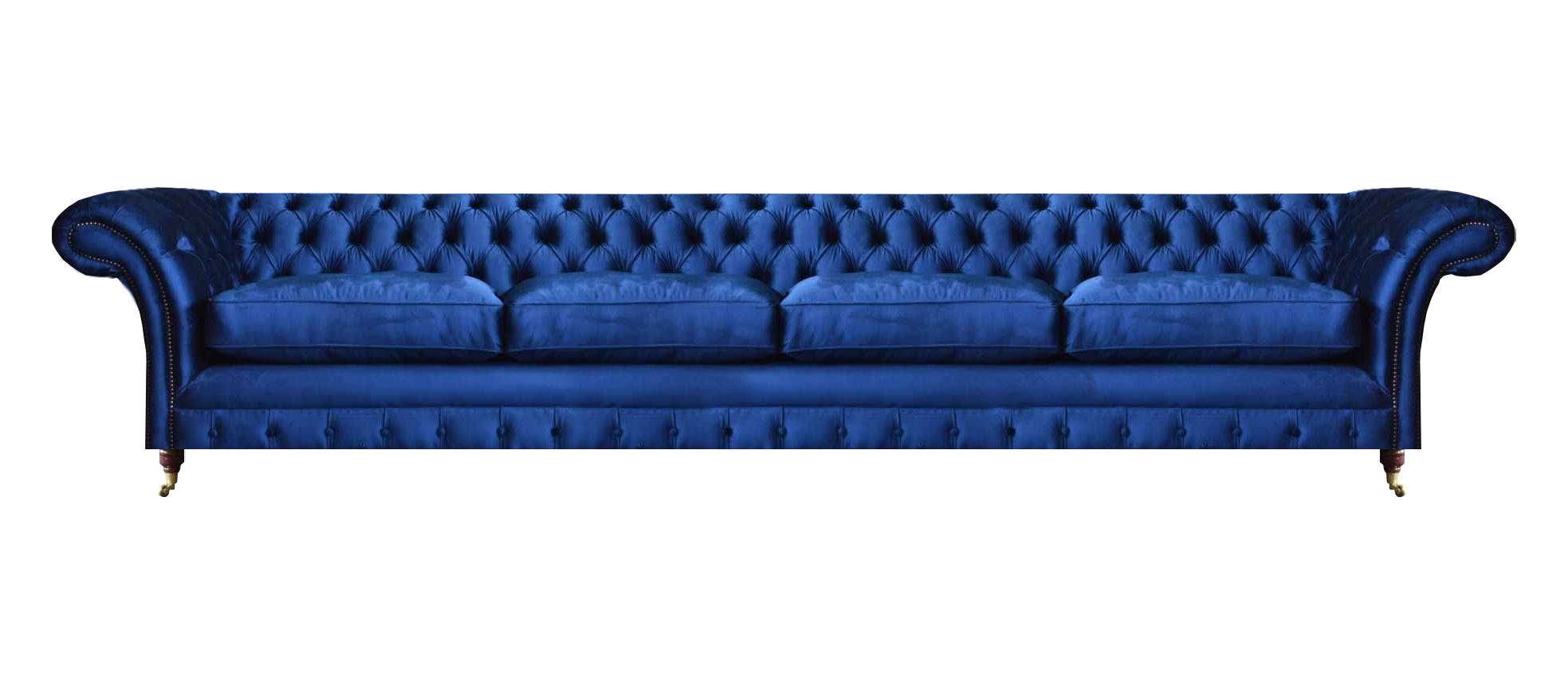 Luxus Modern Sitzmöbel Sofa Viersitzer Couch Blau Chesterfield Wohnzimmer