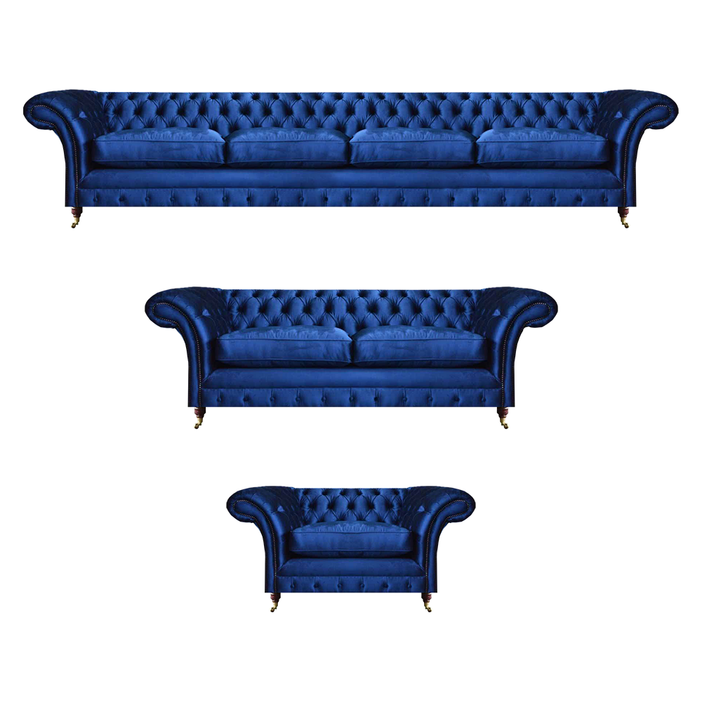 Modern Einrichtung Sitzmöbel Komplett Sofagarnitur 3tlg Luxus Chesterfield