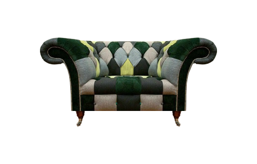 Textil Stoff Sessel Modern Einrichtung Sitzmöbel Polstersessel Chesterfield