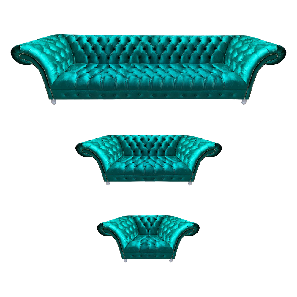 Sitzmöbel Sofa Set 3tlg Wohnzimmer Garnitur Chesterfield Textil Einrichtung