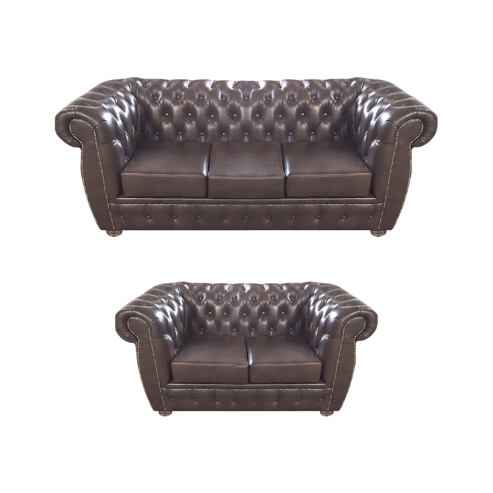 Wohnzimmer Set Luxus Design Komplett 2x Sofas Chesterfield Polstermöbel