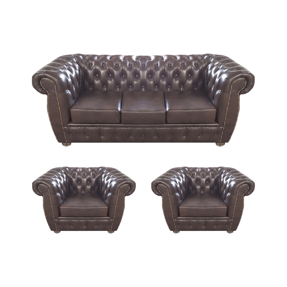 Leder Sofagarnitur Chesterfield Polstermöbel Wohnzimmer Design Sitz Möbel