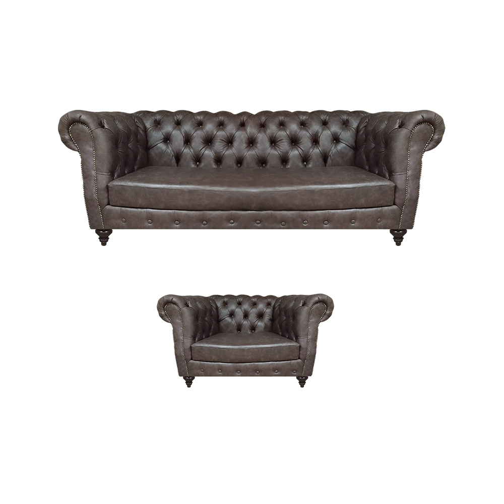 Wohnzimmer Modern Polstermöbel Sofa Dreisitze Einrichtung Sessel Chesterfield