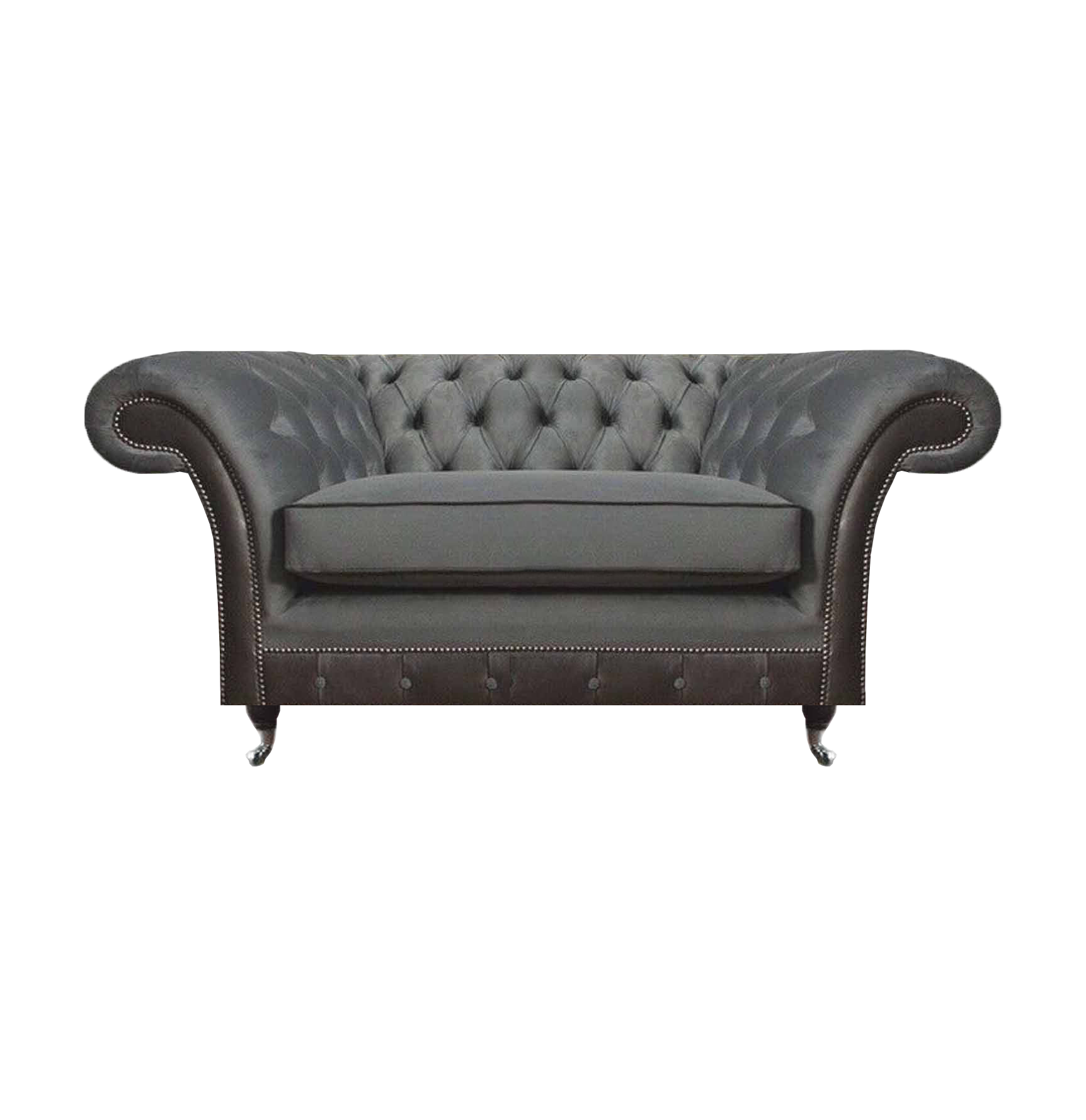 Grau Polstermöbel Sessel Designer Einrichtung Wohnzimmer Neu Chesterfield