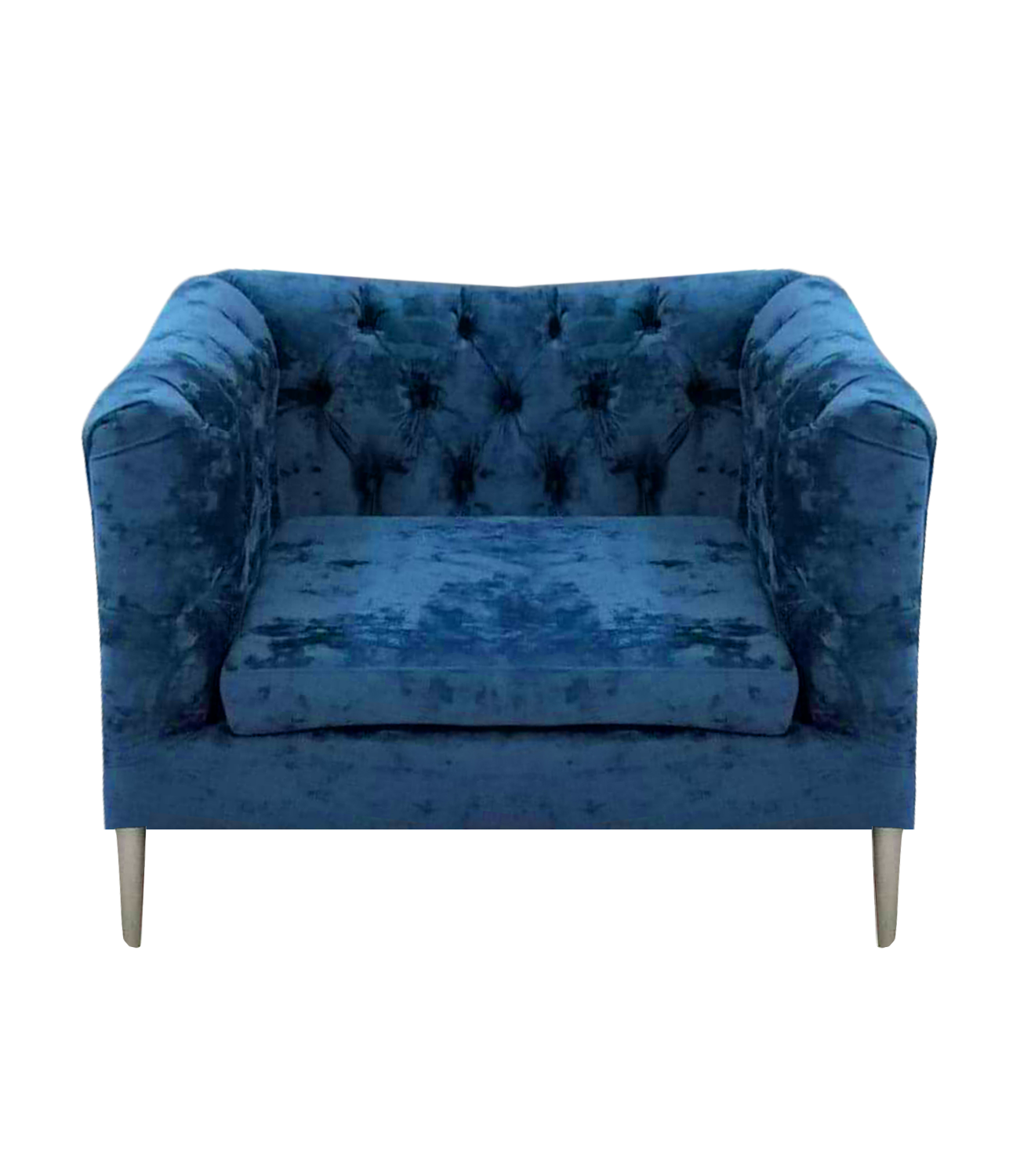 Polstermöbel Blau Sessel Chesterfield Wohnzimmer Modern Polstersitz