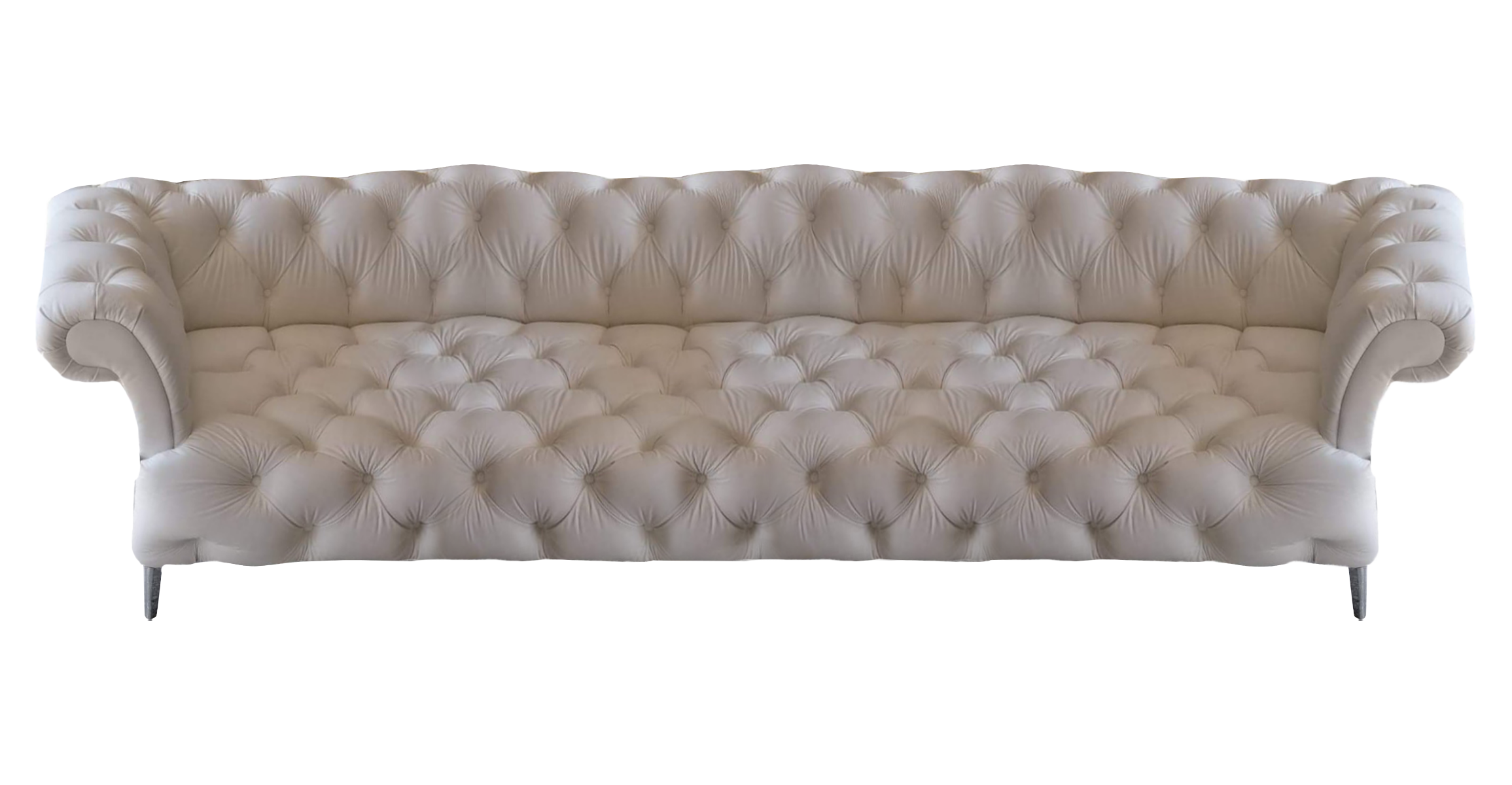 Chesterfield Weiß Viersitzer Leder Neu Sofa Couch Einrichtung Modern Wohnzimmer