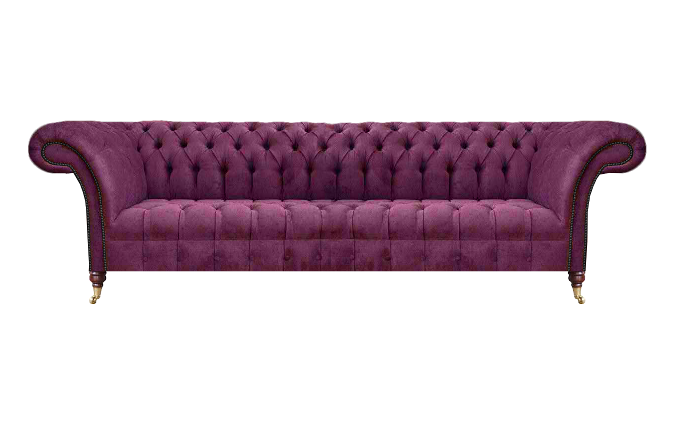 Luxus Textil Möbel Sofa Viersitzer Couch Einrichtung Polstermöbel Chesterfield