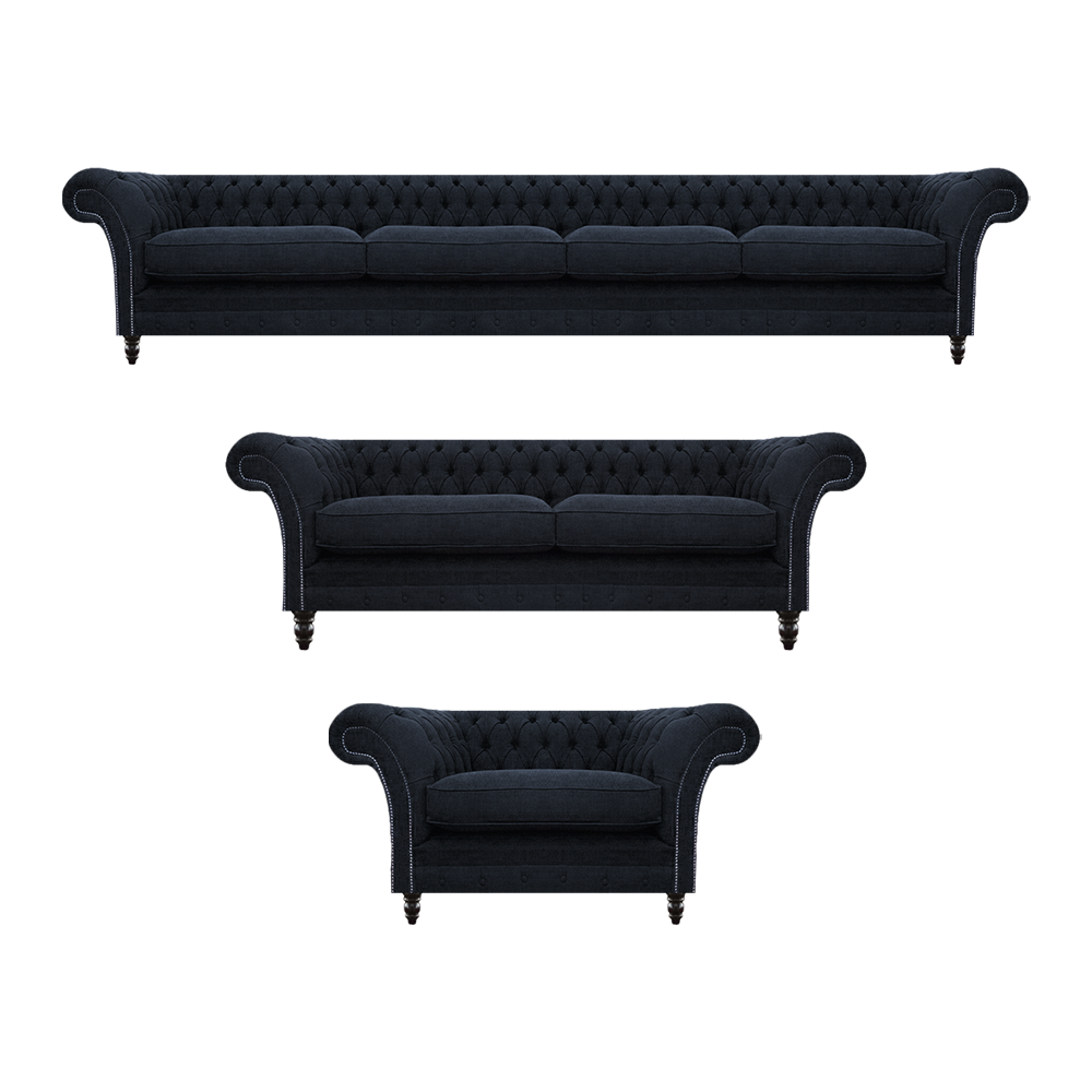 Sofa Couch Polster Garnitur Sofagarnitur Moderne Couchen Set 3tlg Chesterfield