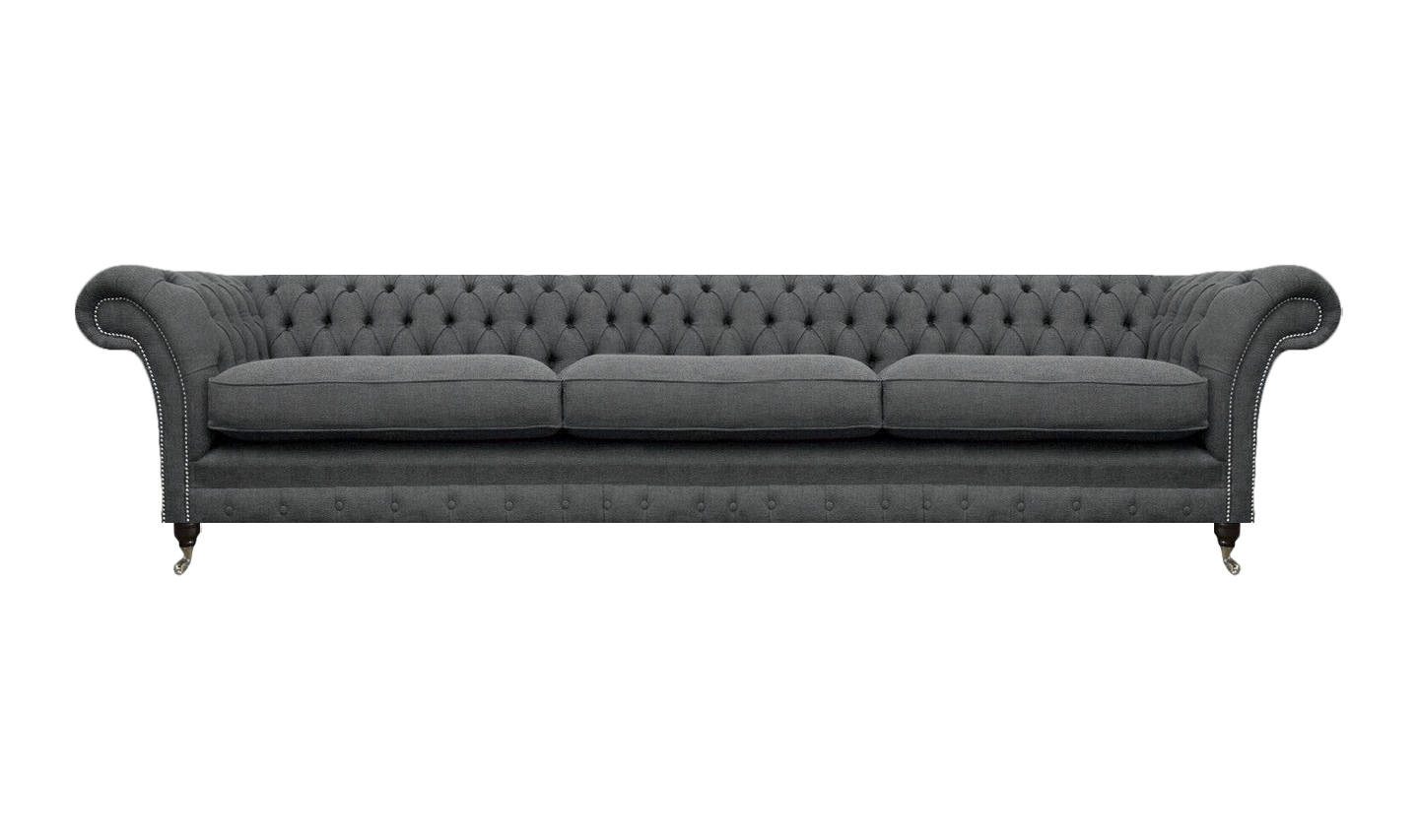 Sofa Dreisitze Couch Polstermöbel Wohnzimmer Textil Möbel Chesterfield