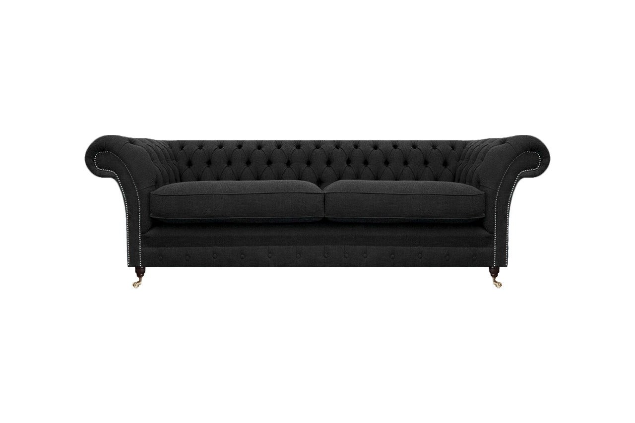Polstermöbel Schwarz Polstersofa Designer Sofa Zweisitzer Couch Neu Chesterfield
