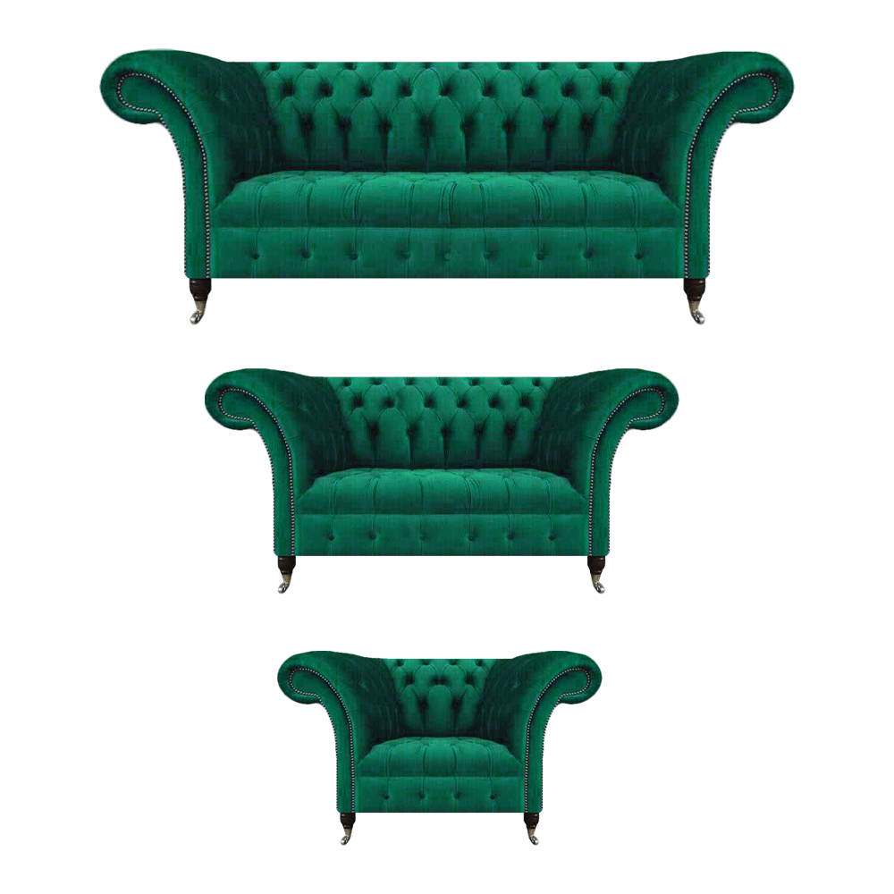 Grün Sofa Set Wohnzimmer Komplett Neu Sofas Einrichtung Chesterfield