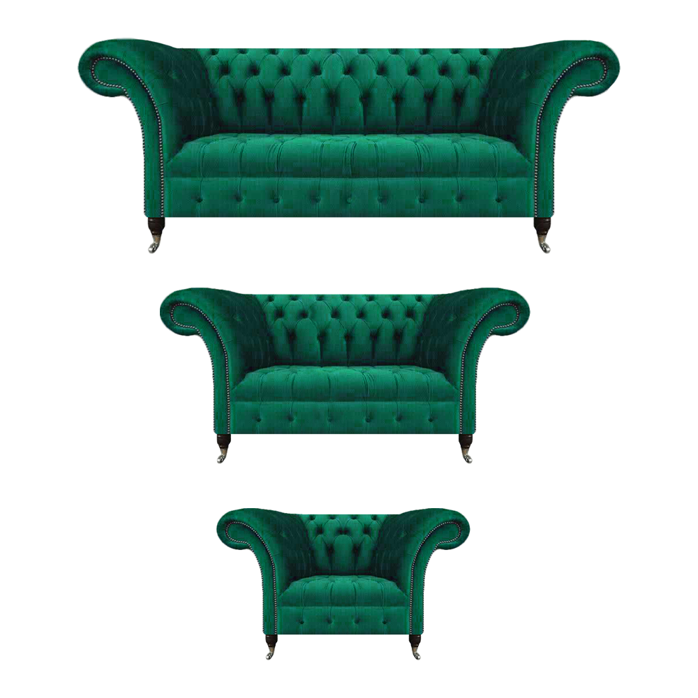 Grün Sofa Set Wohnzimmer Komplett Neu Sofas Einrichtung Chesterfield