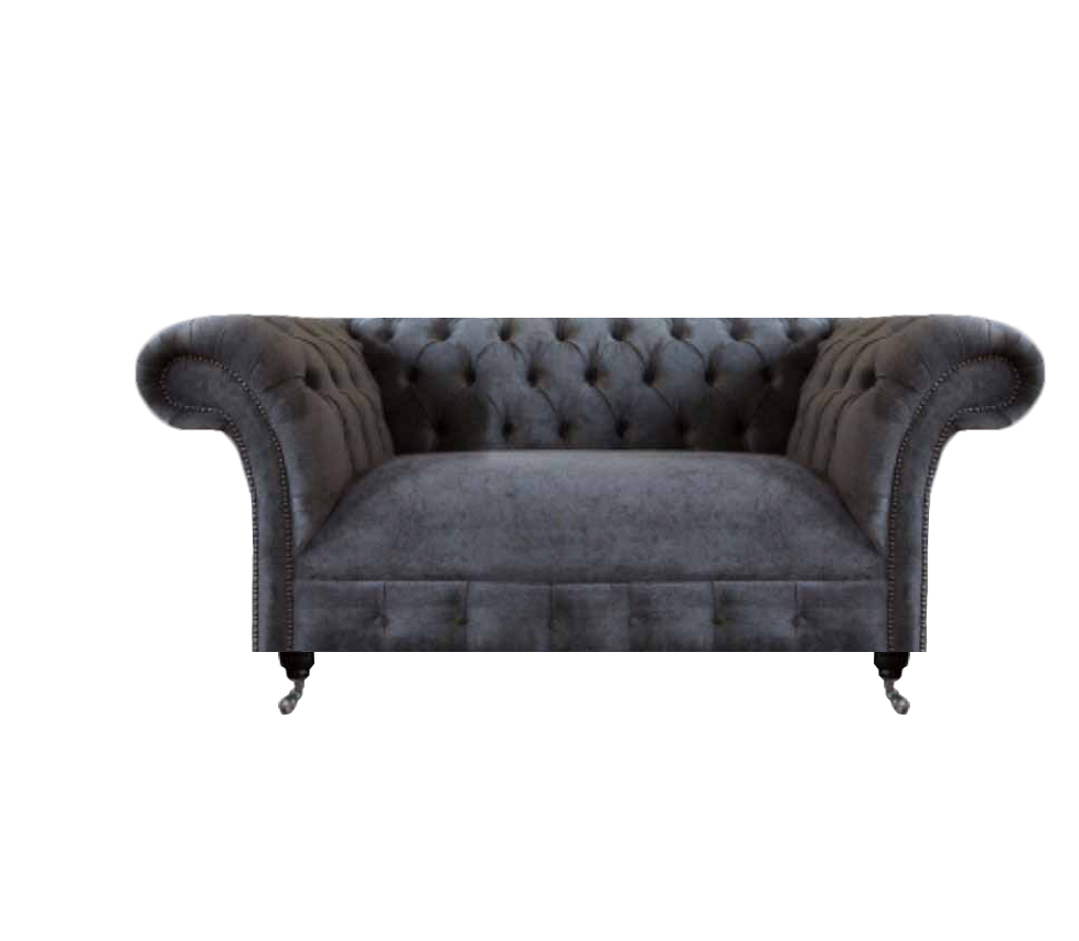 Luxus Sofa Zweisitzer Couch Polstermöbel Wohnzimmer Grau Sofas Chesterfield