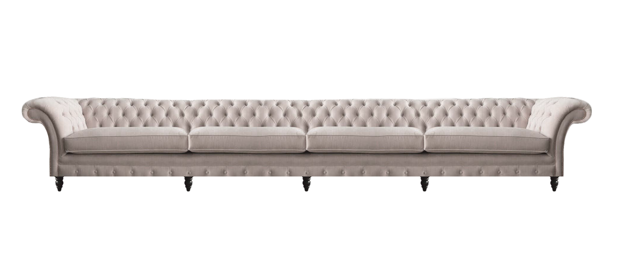 Sofa Viersitzer Couch Polster Stoff Textil Polstermöbel Modern Chesterfield
