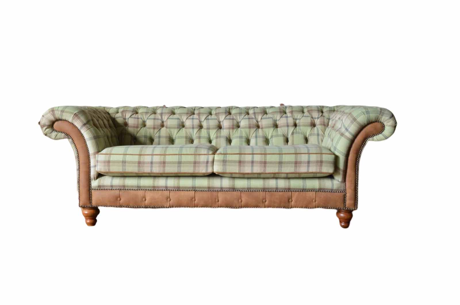Sofa 3 Sitzer Couch Design Chesterfield Sitz Luxus Textil Polster Neu