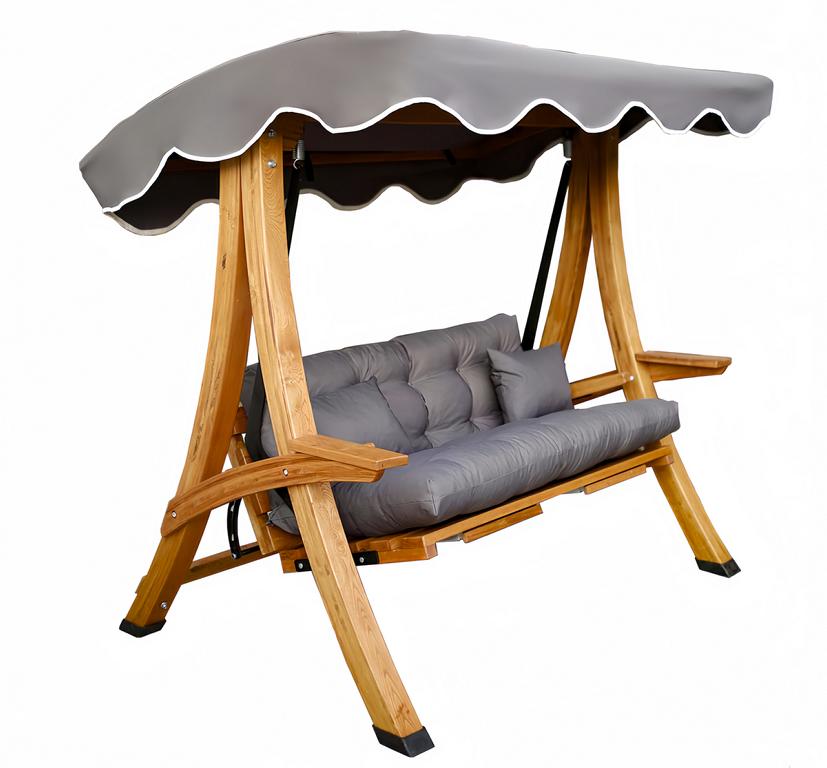 Hellbraune Garten Möbel Robuste Gartenschaukel Edle Gartenpendelbank Neu