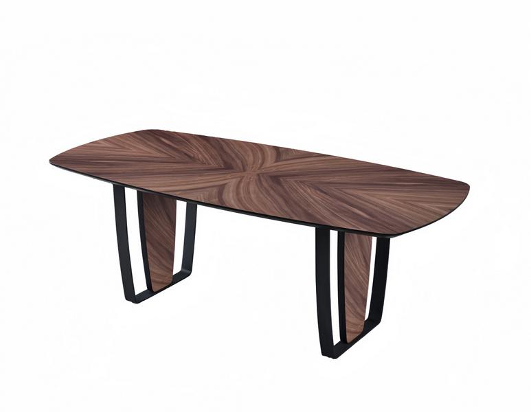 Esstisch Esszimmer Tisch Holztisch Tisch Braun Metall Esszimmermöbel