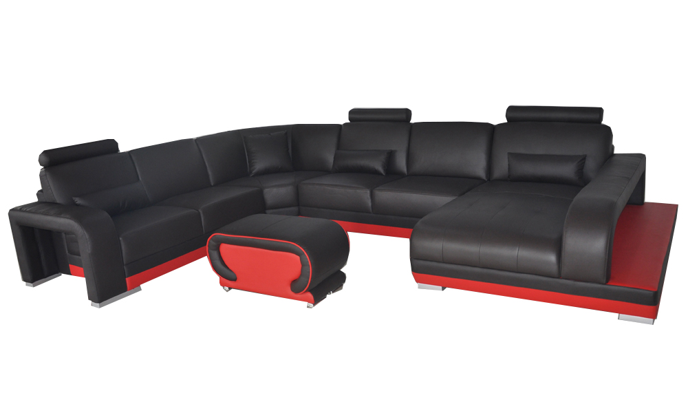 Sofa Ecksofa Design Polster Eckcouch Wohnlandschaft Eckgarnitur Couch UForm +USB
