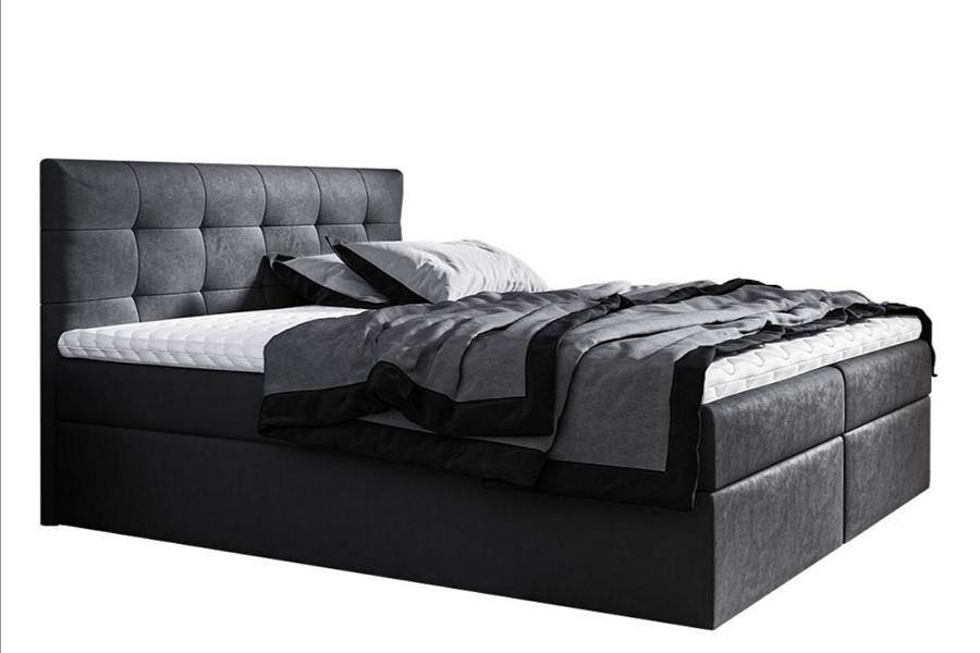 Modernes Polsterbett Bett Betten Ehebett Bettgestell Doppelbett 160x200 Schwarz