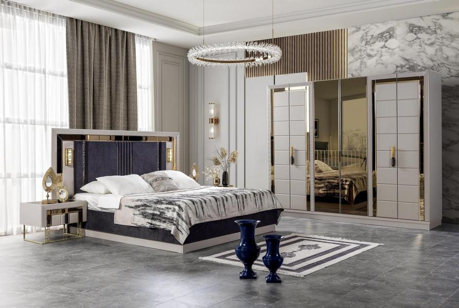 Elternzimmer Schlafzimmer Set Komplette Garnitur Schrank Bett Nachttisch 4tlg