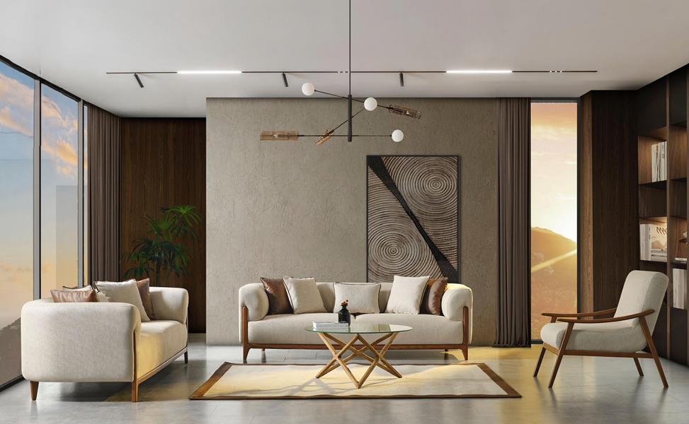 Sofas Polster Hochwertig Sessel Sofagarnitur Modern Dreisitzer 2x 3-Sitzer