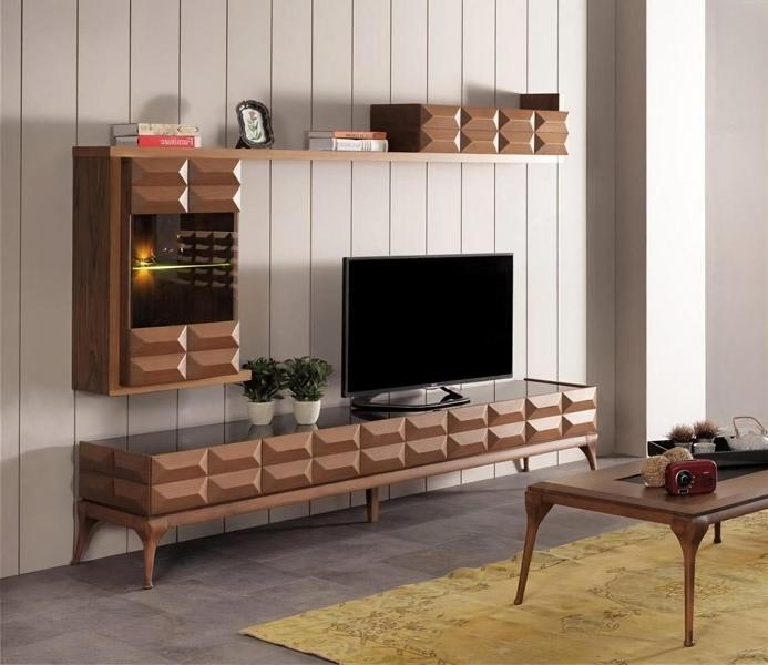 Sideboard Wandschrank TV Wohnwand Lowboard Wandregal mit LED Hochglanz