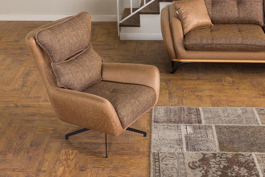 Luxus Braun Wohnzimmer Möbel Design Hochwertig Sessel Modern Polstersessel Sitz