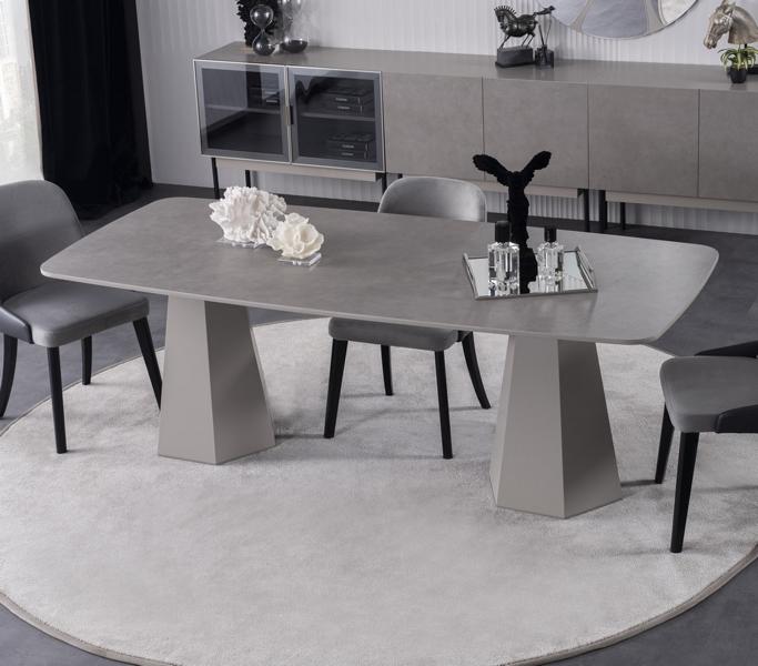 Esstisch Esszimmer Tisch Küchentisch Wohnzimmertisch Grau Modern Design
