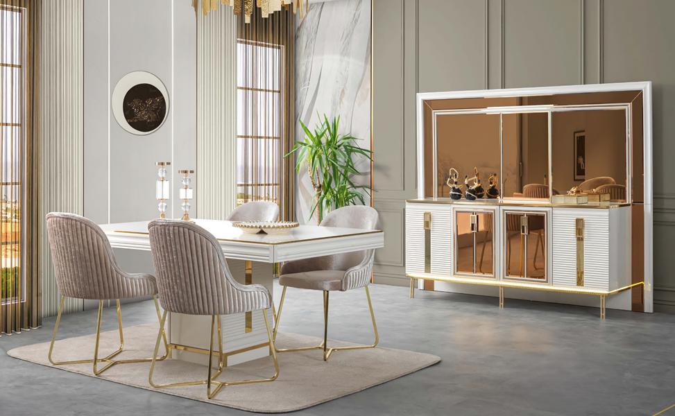 Esstischkombination Esszimmerset Essgruppe Tisch- und Stuhl-Set Essplatz 5tlg