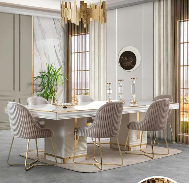 Esszimmerset Esstischkombination Essgruppe Tisch- und Stuhl-Set Essplatz 7tlg