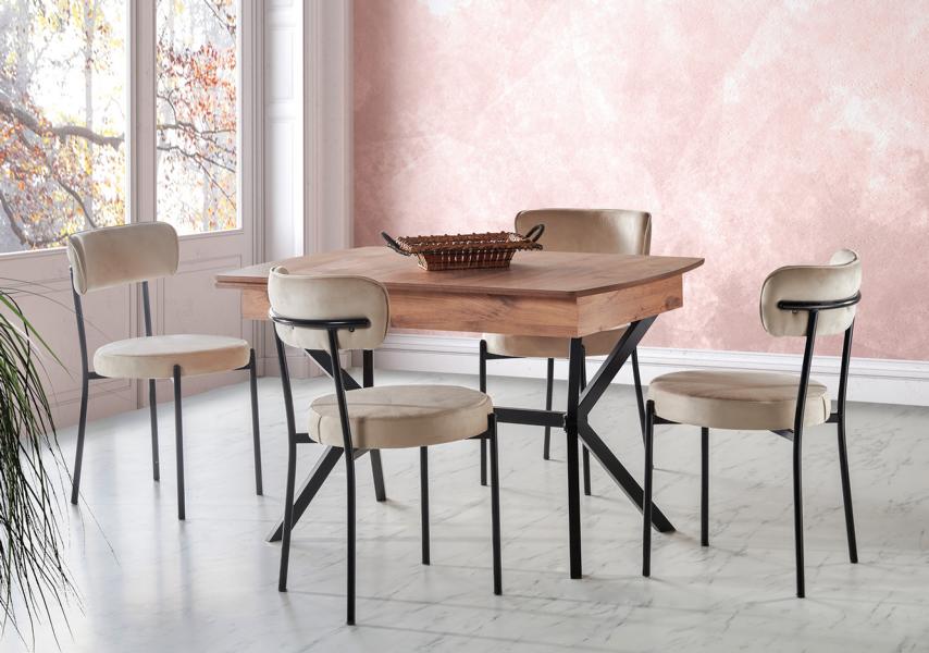 Hochwertig Komplett Esstisch 4х Stühle Luxus Esszimmer Einrichtung Braun Luxus