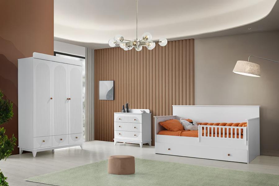 Kinderzimmer Modern Set Kinderbett Kleiderschrank Kommode Schlafzimmer Neu
