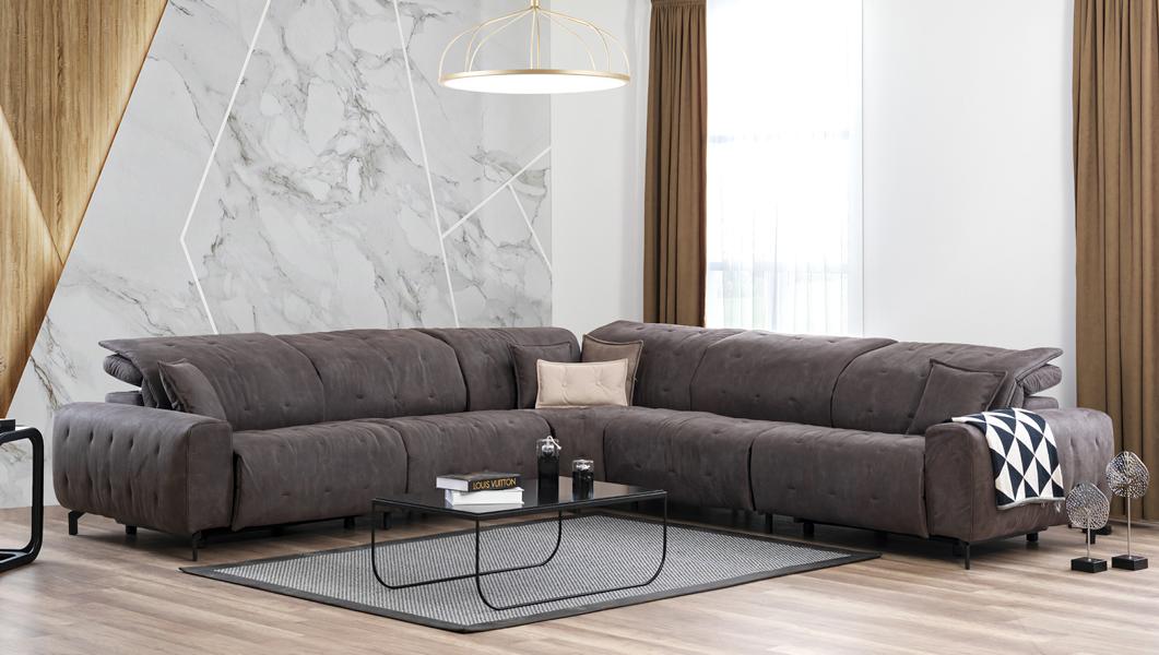 Ecksofa Wohnlandschaft Eckcouch Ecklounge Polsterecke Design Sofa Couch Garnitur