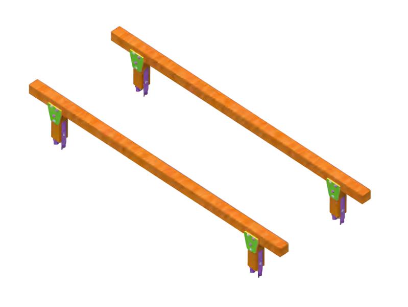 Schwebebalken Balanceweg Spielbalken Abenteuerbrücke Gleichgewichtsbalken