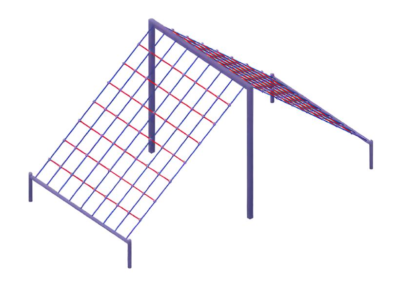 Seilklettergerät Abenteuerseilbahn Schwebeseilkletterer Seilspielgerät Netzkegel