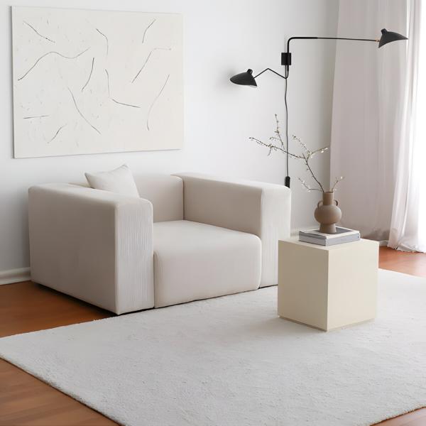 Sessel Polstersessel Einsitzer Wohnzimmer Sitzer Moderne Beige Stoff