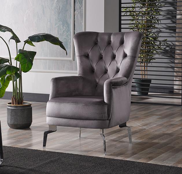 Sessel 1 Sitzer Sofa Polster Sofas Design Luxus Stoffsofas Chesterfield Textil