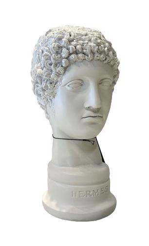 Design Büste Hermes weiß Figur Statue Skulptur Figuren Dekoration Skulpturen