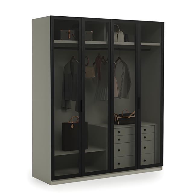 Design Kleiderschrank Schlafzimmer Schrank Schränke Glasschrank Möbel