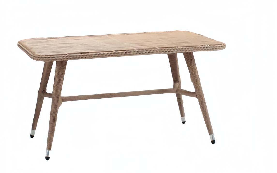 Couchtisch Braun Luxus Möbel Terrasse Design Hochwertig Rattan Rechteckig Modern